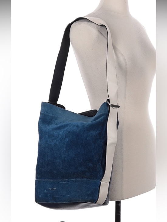 rag & bone Handbags - Rag & Bone Nappa Leather/Suede Walker Sling Bucket Bag Bright Blue